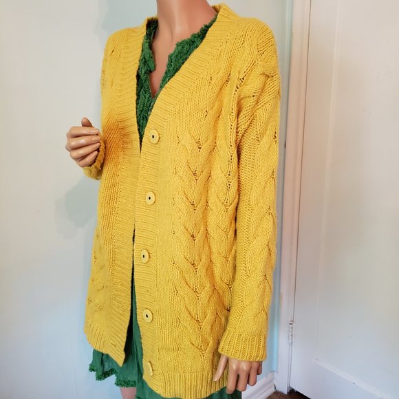 NWT Sundance French Braid Cardigan. 40% Wool. Size S. - Picture 7 of 15